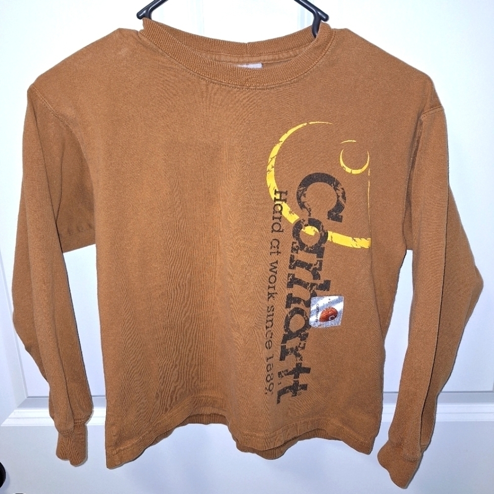 A Carhartt youth medium long sleeve t-shirt in good condition.